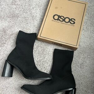 ASOS Black Heeled Boots for Women